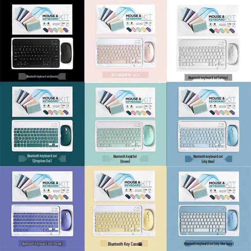 Universal Silent Bluetooth Keyboard & Mouse Set for iPad, Huawei, and Tablets