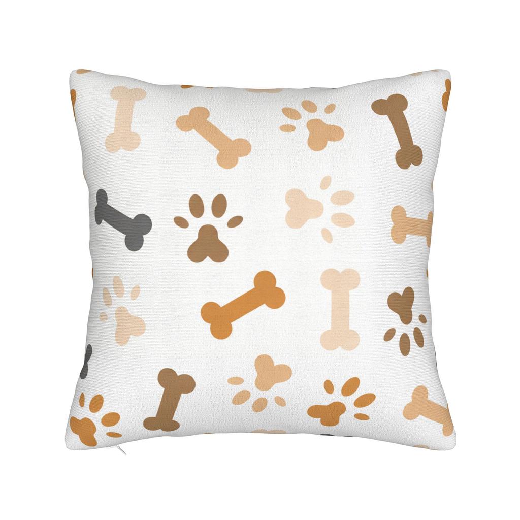 Pillow Cover Dog Paw Print And Bone Morden Pillow Case For Chair Sofa Home Decor Pillowcases