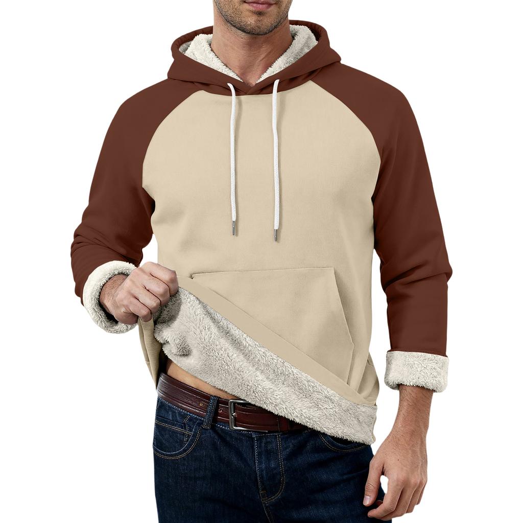 Men's Casual Long-Sleeve Fleece Hoodie With Pockets