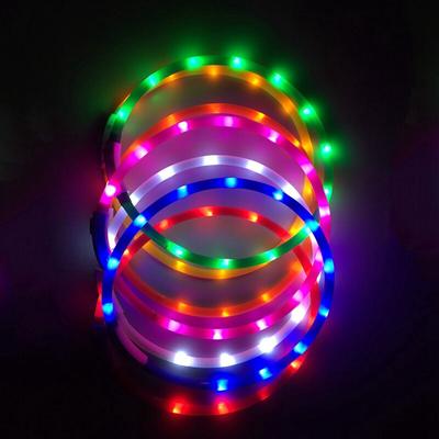 USB wiederaufladbare blinkende Nacht-Hundehalsbänder, leuchtendes Haustierhalsband, LED-Licht, USB-Hundehalsband, leuchtendes Teddy-Blitzhalsband, Haustier