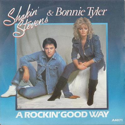 7-Zoll Schallplatte SHAKIN' STEVENS & BONNIE TYLER - A Rockin' Good Way A4071 Epic 1198 UK Rock Gebraucht