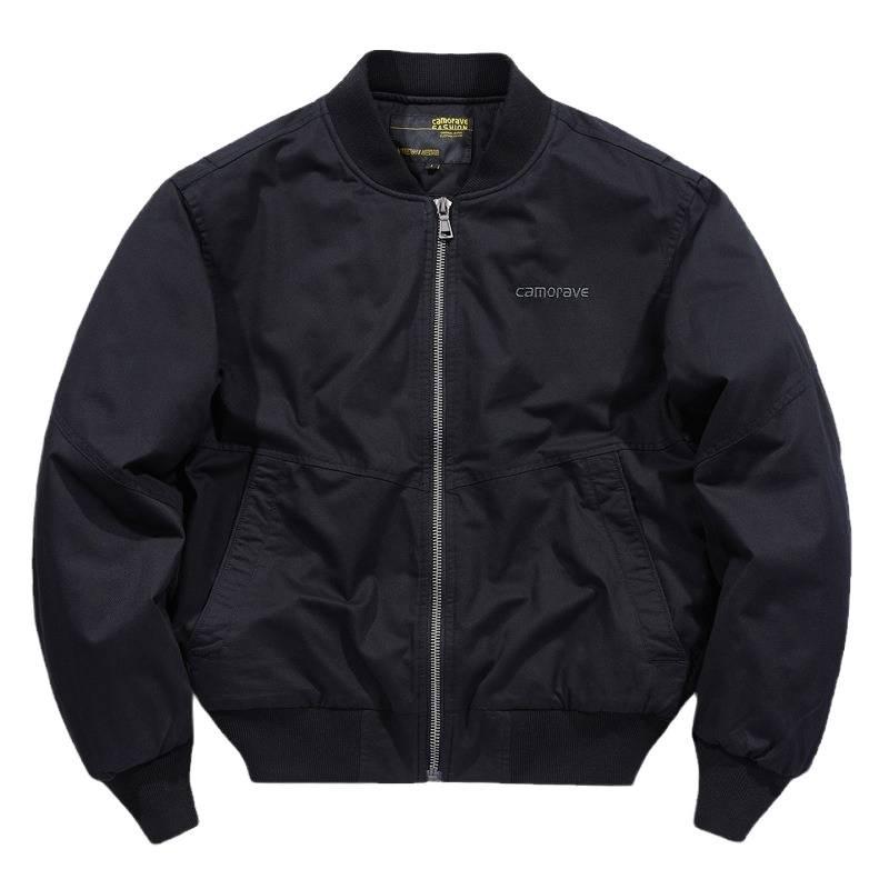 Herren Plus Size Lockere Baumwoll-Baseballjacke - Herbst/Winter Pilot Style Oberbekleidung.
