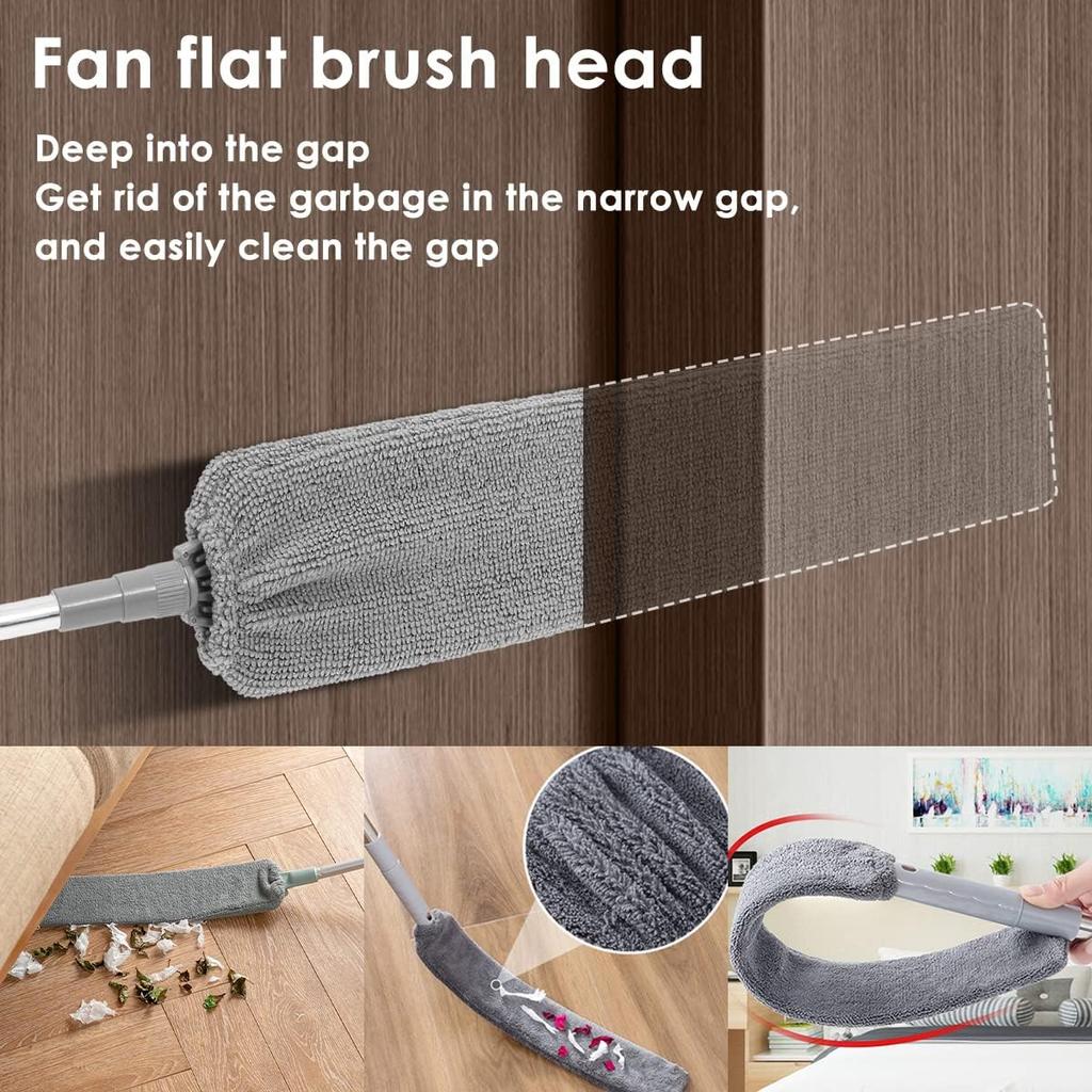 9 PC Microfibre Durability Pole Extension Telescopic Expanding 100 Inches Microfibre Duster Foldable Lightweight Duster with Ceiling Fan Blinds Car