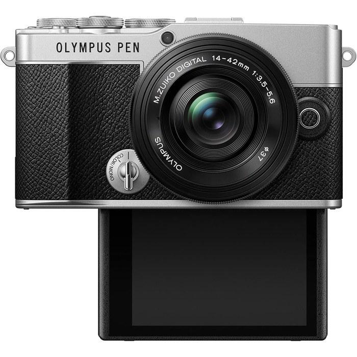 Olympus PEN E-P7 14-42mm EZ Lens Kit Zilver (ED 14-42mm F3.5-5.6 EZ)
