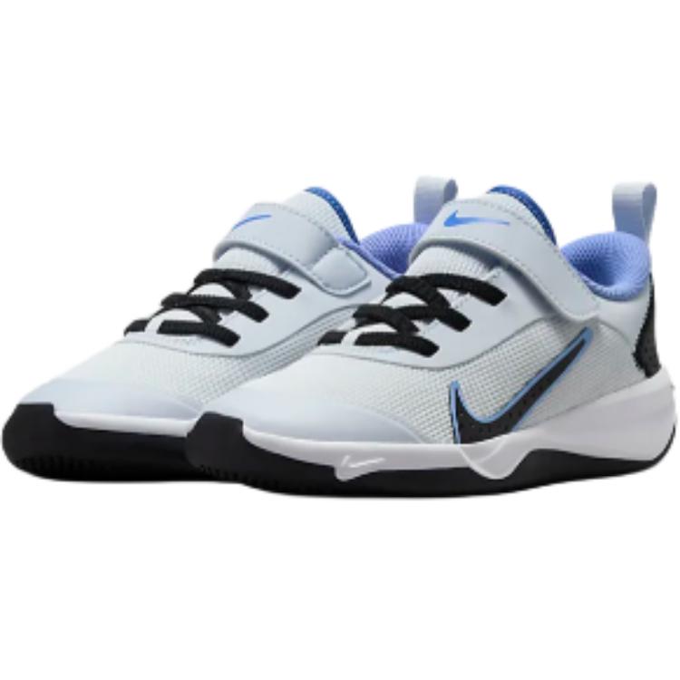 Nike Omni Multi Court Slip Resistant Abrasion Resistant Low top Kids' Running Shoes Gray Blue Kids' DM9026-009