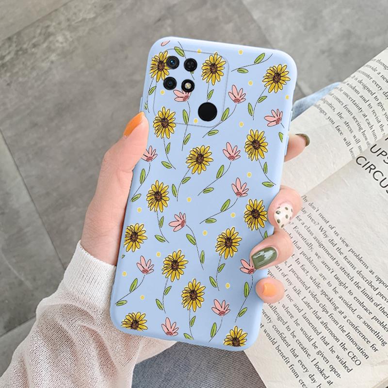 Für Redmi 10C 10 C 10A Hülle Funda Vintage Blumen Blätter Schutzhülle Weiche Capa Für Xiaomi Redmi 10C 13C 14C Bumper Case