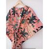 Women Cotton Hippie Summer Peach Sleepwear Animal Print Long Maxi Caftan Dress CKFTN-SCRN-FULL-BUYIT-114