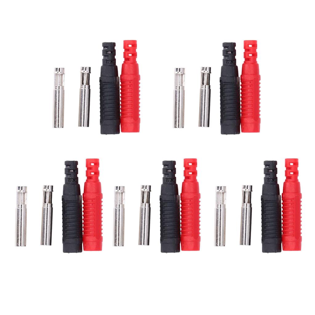 5 Sets Brass Banana Plug PA Insulated Safety Shrouded Jack Socket Lantern Type 30Vac?60Vdc