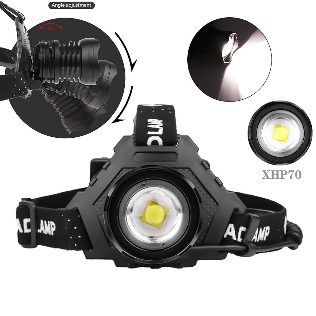 XHP70 LED Headlamp 5 Modes Headlight Flashlight Head Torch With Charging Display