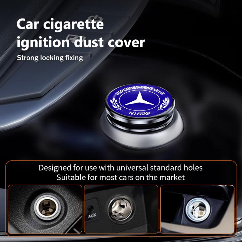 BENZ Car Alloy Cigarette Lighter Plug Cover Dust Protection Cap For Mercedes Benz W202 W212 W126 W140 W168 W177 CLS GLE GLC GLS CLA DV1