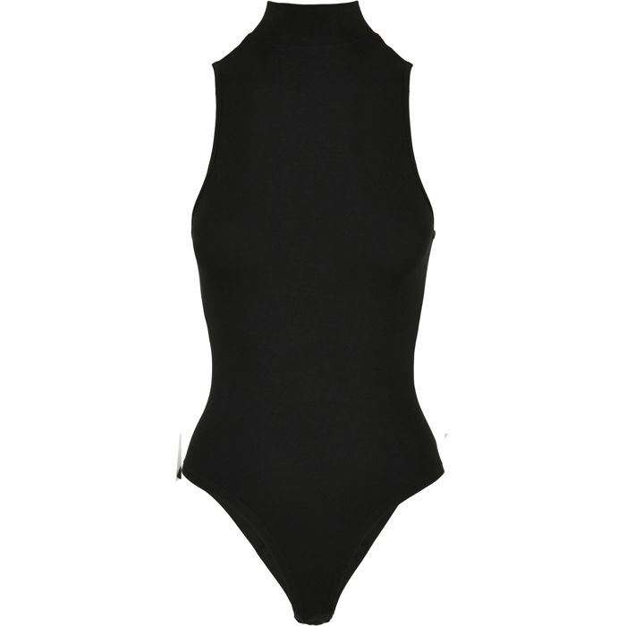 Body à col roulé - Urban Classics - Noir - Moulant - Jersey stretch - Boutons poussoirs