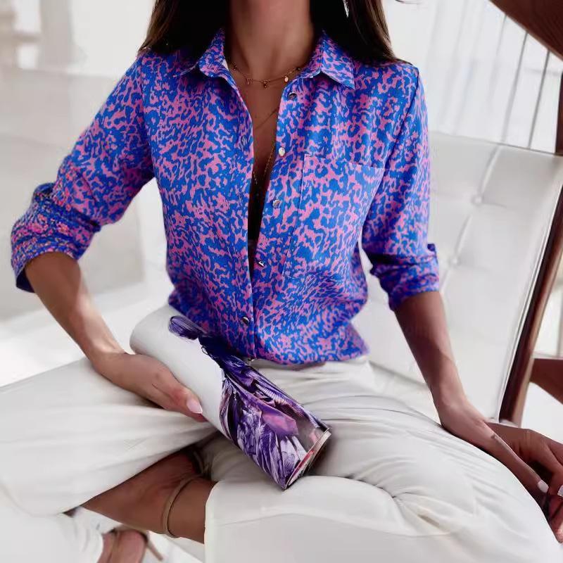 

Women s Spring and Autumn Tops Long Sleeve Shirts Printed S