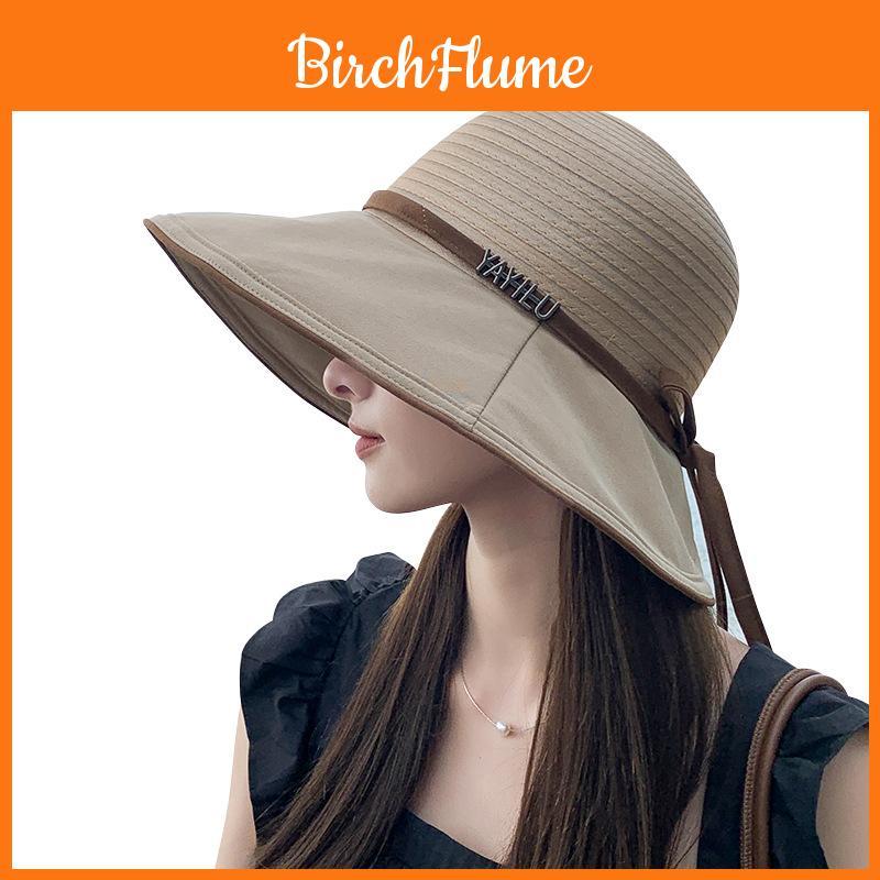 Ladies Sun Hat With Wide Brim And Butterfly Bow For Summer Outdoor Travel