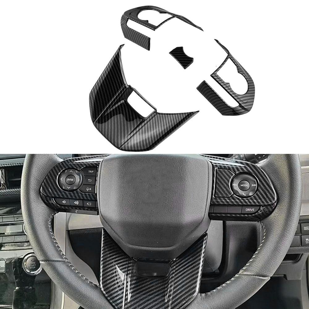 

LHD ABS Carbon Fiber Style for Toyota VELOZ 2022- 2025 Steering Wheel Panel Cover Bezel Trim Insert Badge Molding Garnish Acc