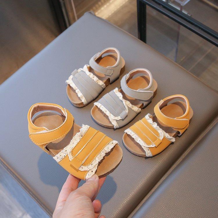 Girls Sandals 2025 Summer New Children's Baby Girl Shoes Soft-soled Little Princess Foreign Style Open-toed Sandals Summer Shoes