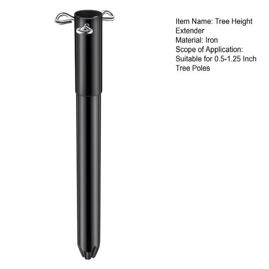 14.8" Christmas Tree Height Extender Metal Tree Base Extension Pole with 3 Fixing
