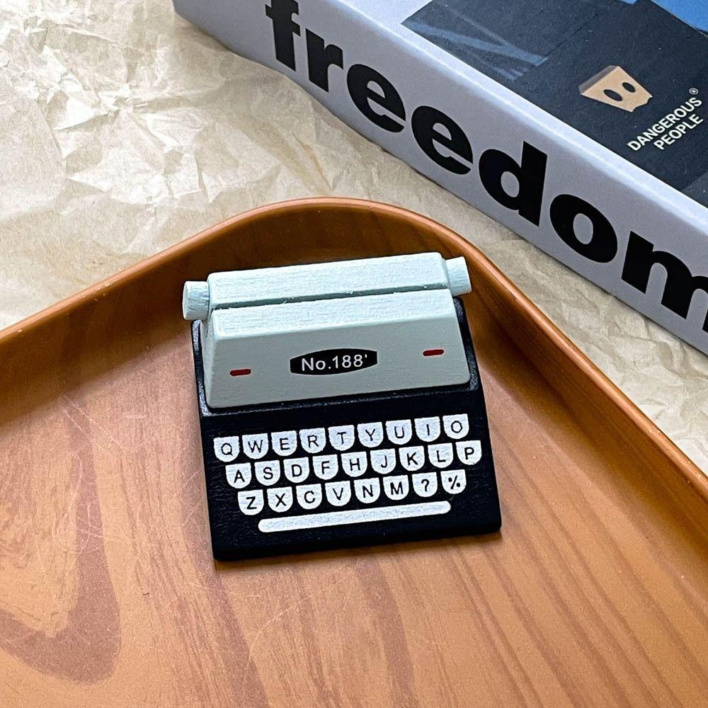 Držák na fotky ve tvaru psacího stroje, Klip na poznámky, Stolní ozdoba, Stolní stojánek, Držák na karty, Kancelář