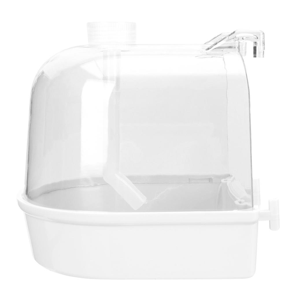 1Set Parrot Bath Box Premium Plastic Bird Bathing Tub Small Bird Shower Box Cage Accessories Stress Relief Bath Basin for Budgie