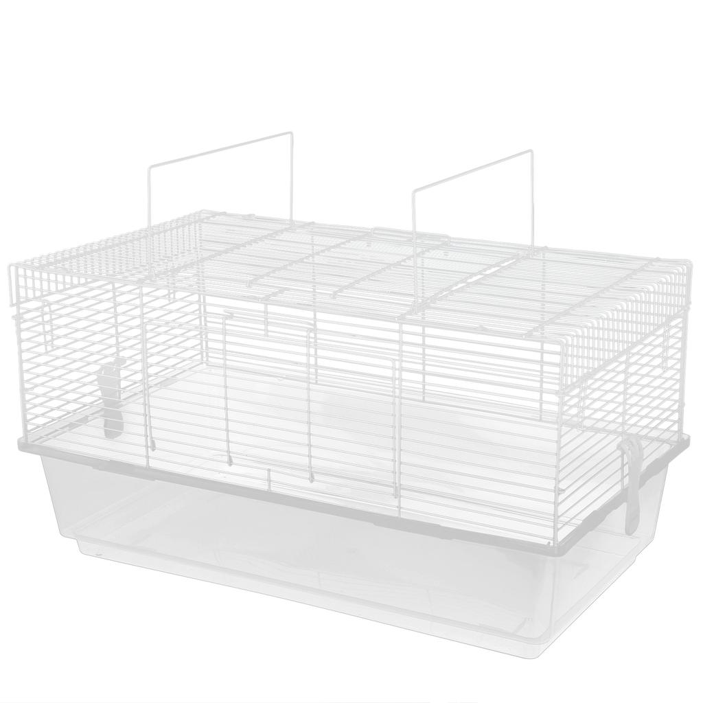 Small Pet Basic Cage Plastic Metal Wire Cage with Double Doors for Hamster Rabbit Cats DogsS