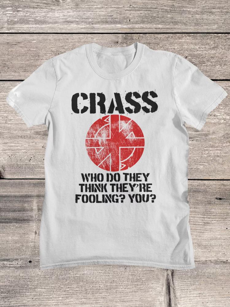 Crass Band Who Do They.. White T Shirt Full Size Gift Fan AM839 Unisex T-Shirt S