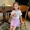 Set Vestito Corto con Sequin Sirenetta per Bambina per l'Estate