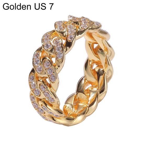 Vridt Ring Kreativ Kubisk Smykker Ring Finger Zirkonia Ring for Gave
