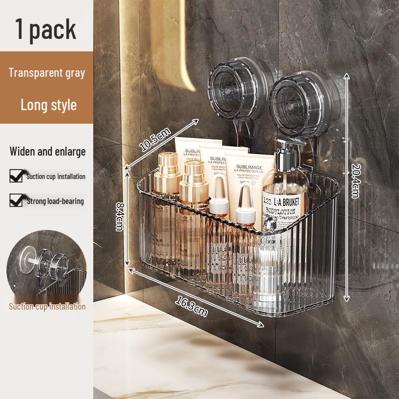 Large No-Drill Wall-Mounted Bathroom Storage Rack