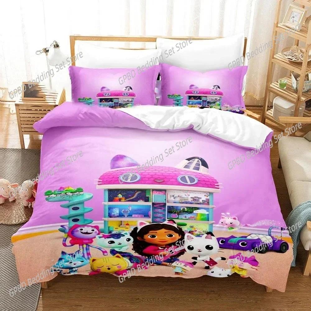 

Gaby Dolhouse Beding Set For Bedrom Soft Modern Bedspreads Comefortable Children Kids Soft Duvet Cover Comfortable Quilt Cover And Pilowcase 100*200cm Single