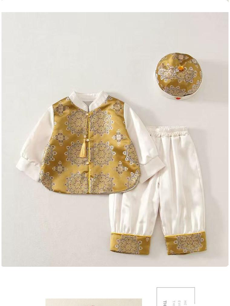 2025 Festive Baby Boy Hanfu: Chinese Tang Suit for First Birthday
