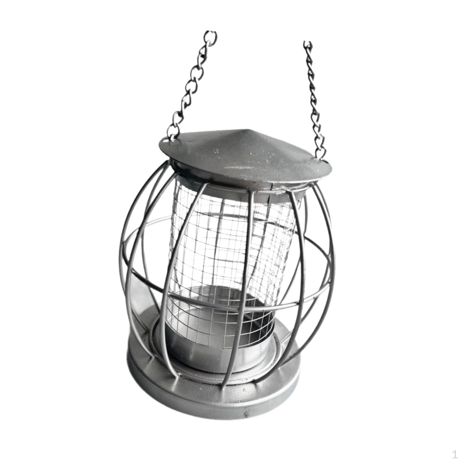 

Outdoor Caged Bird Hanging Feeder, with Chain, Lover Gift, Food Dispenser, Birdfeeder, for