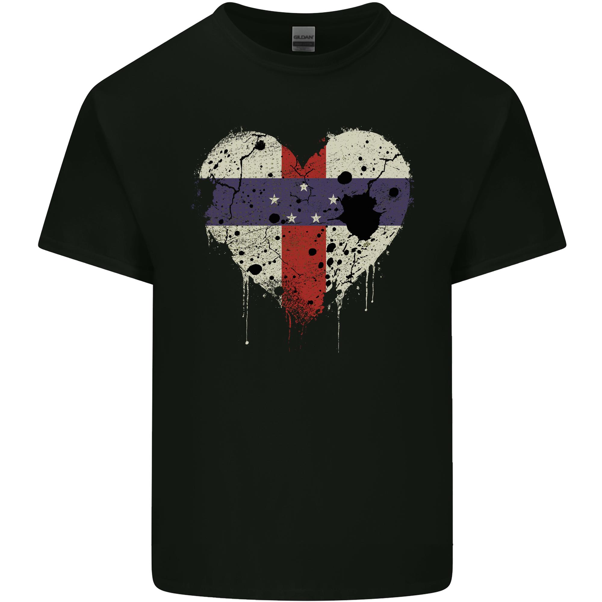 Love Flag Netherlands Antilles Football Unisexs Light Cotton TShirt S