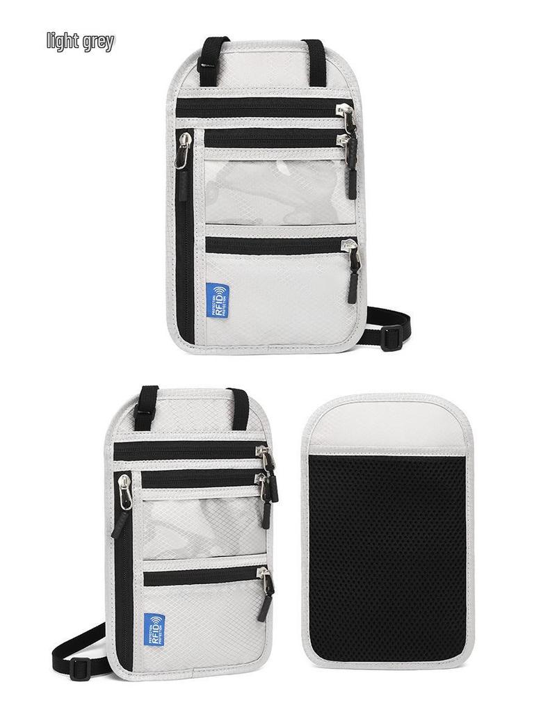 Transgraniczny uchwyt na paszport z RFID na szyję i ochraniacz na dokumenty