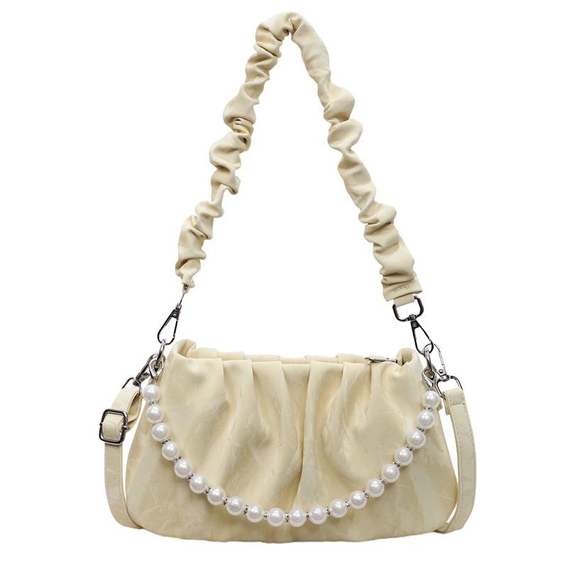 Niche Bag Women's New Summer Fashion Messenger Bag Single Shoulder Underarm Pleated Cloud Bag