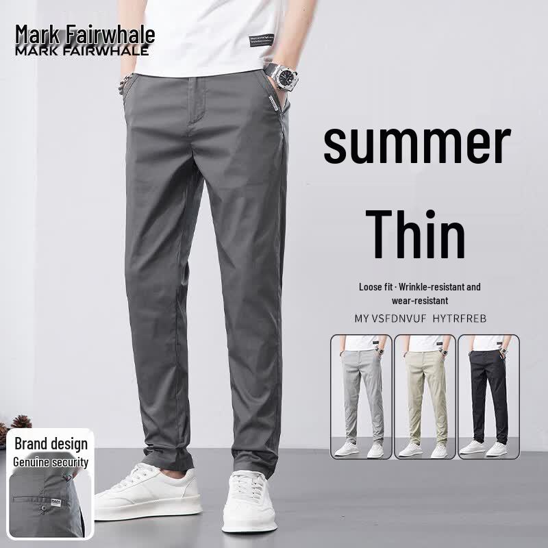MARK FAIRWHALE Men s Slim Tapered Business Casual Pants 28