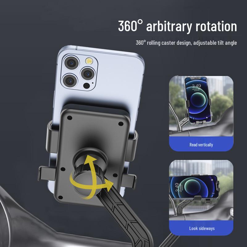 360° Rotating Shockproof Phone Holder for Bikes & Motorcycles