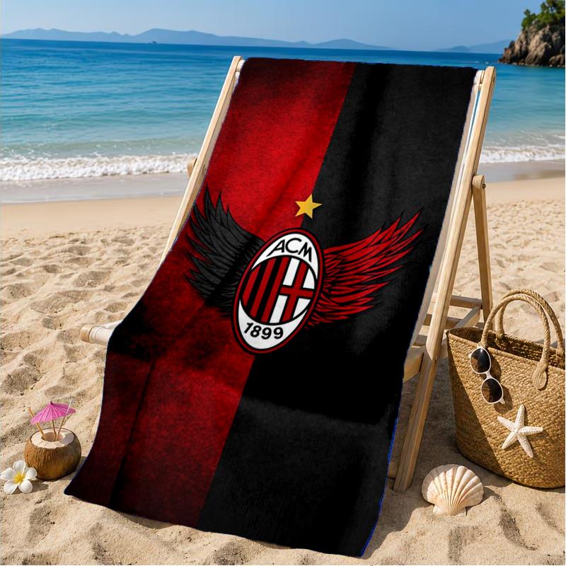 Ac Football Club Beach Towel, Microfiber Beach Towel, Perfect For Pool, Beach, Travel, Home Decor Beach Party Fan Gifts
