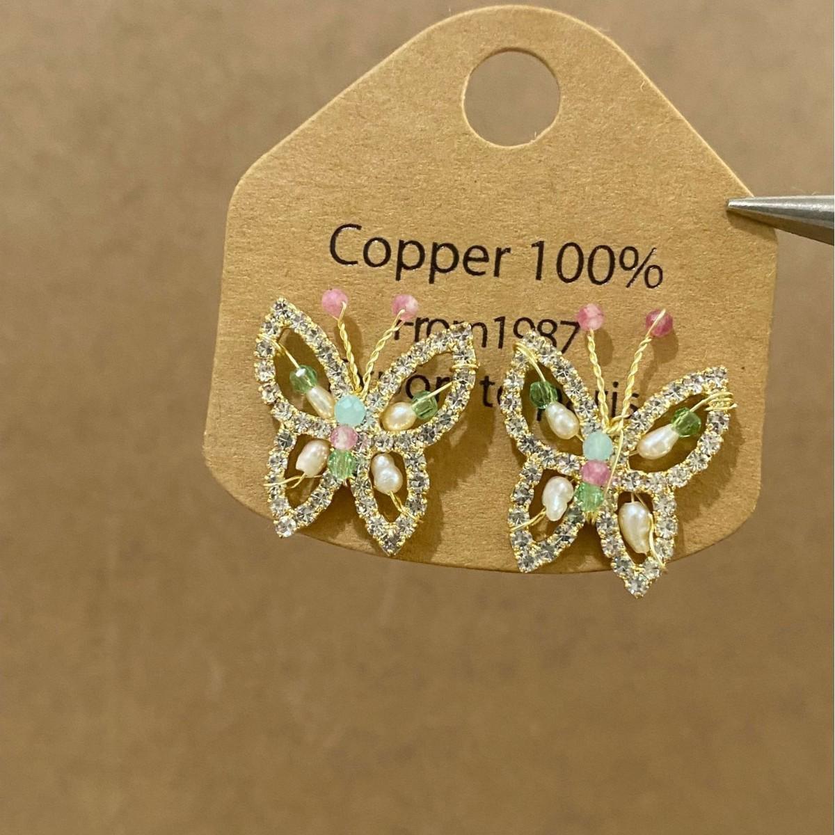French Inspired Elegant Butterfly Stud Earrings - Versatile & Exquisite Design for Gentle Ladies