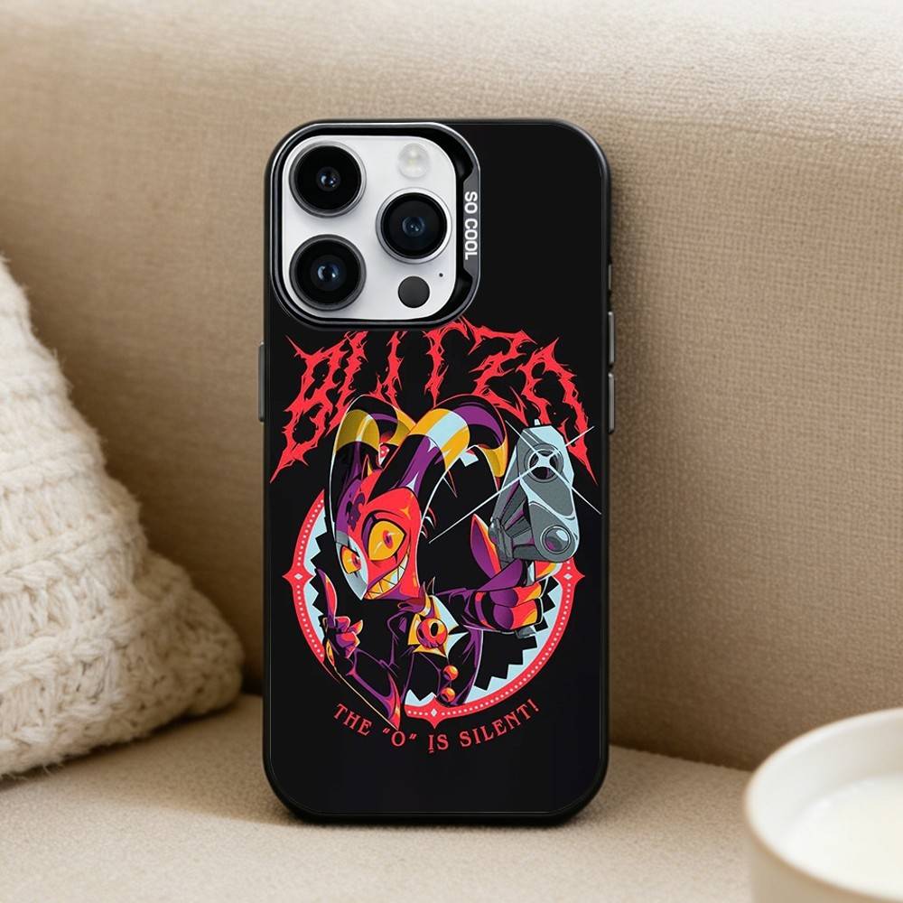Anime H-Helluva B-Boss Phone Case For iPhone17, 16,15,14,13,12 Pro Max Black Candy Matte Shockproof Cover