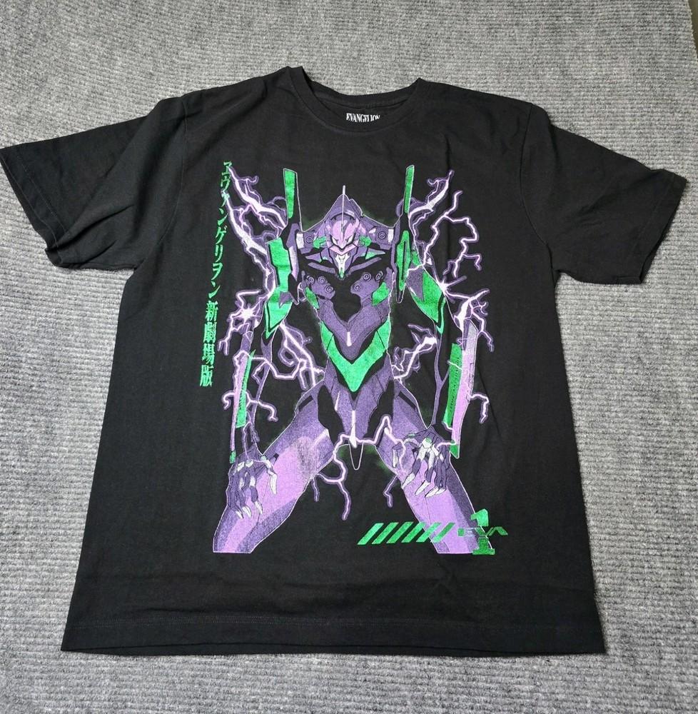 

Neon Genesis Evangelion Mecha Gundam Graphic T Shirt Size S Anime Manga Oversize Unisex T-Shirt L