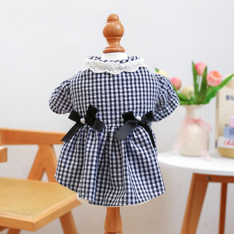 PETCIRCLE Valentines Day Pet Dress Red White Plaid Princess Tulle Skirt Cats Dogs