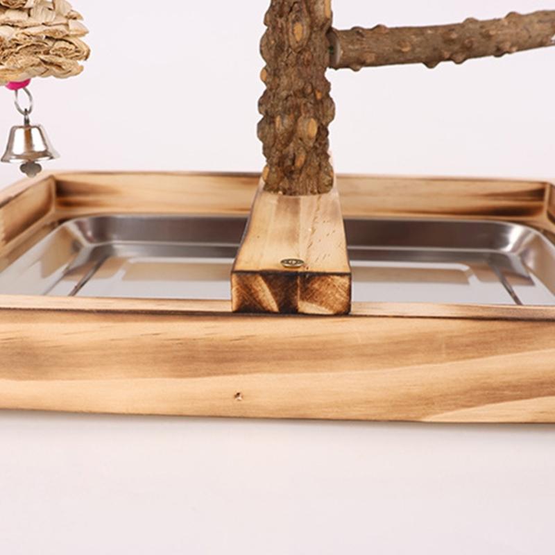 Lovebirds Parrots Cage Perch Stand Bridge Swing Set Climbing Wooden Bridge Training Toy for Pet Bird