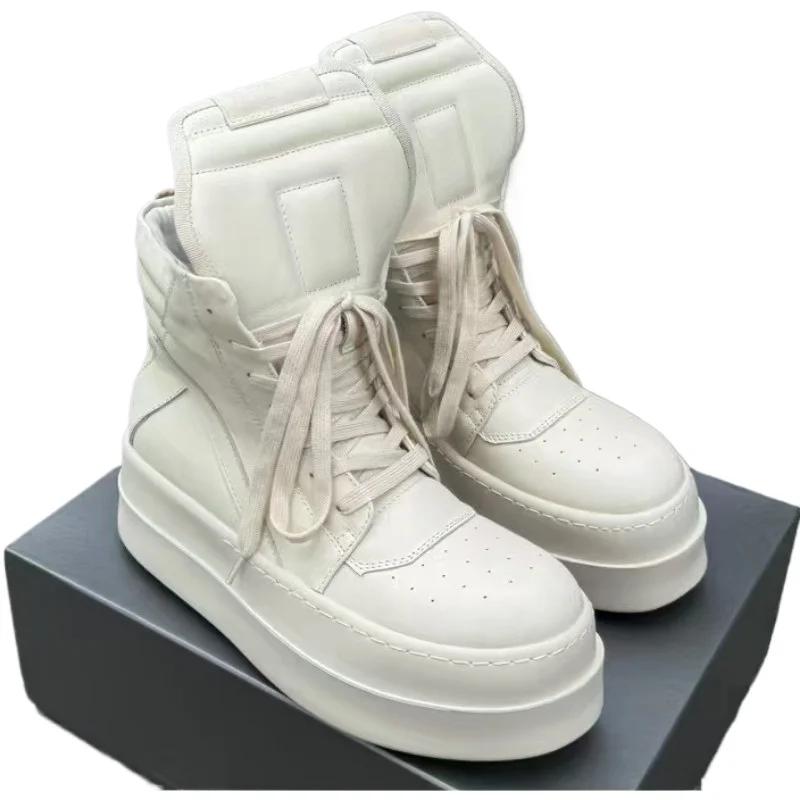 Modne Damskie Buty 2024 Sznurowane Damskie Botki Modne Dopasowanie Kolorów Casualowe Botki Damskie Gorąca Sprzedaż Plus Size Buty na Platformie dla Kobiet