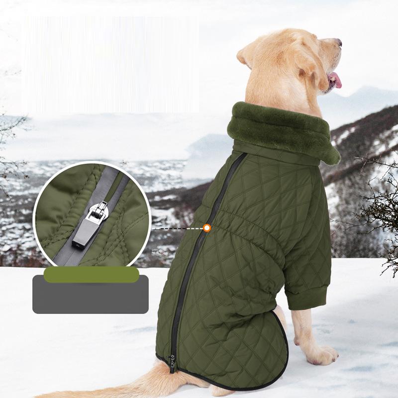 

Dog Winter Warm Jacket High Collar Pet Jacket Small Medium Large Dogs Golden Retriever Waterproof Padded Warm Pet Coat Outfits S