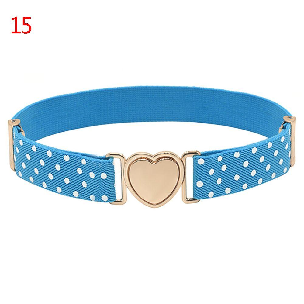 Elastic Stretch Adjustable Heart Belt Dresses Waist Belt Elastic Belts Girls