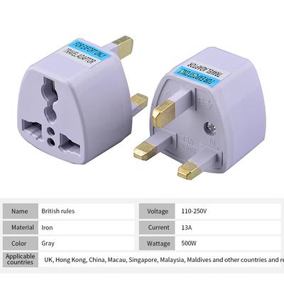 Travel EU  US  UK  AU Adapter, Conversion Plug, Socket, Conversion Plug Circular Flat Plug Portable Travel 500W Small Power