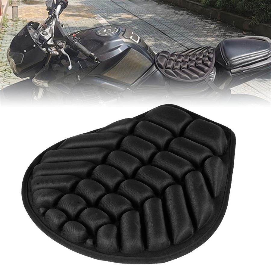 Black Lycra Motorcycle Seat Cover Sunscreen Mat Electric Car Office Seat Cushion