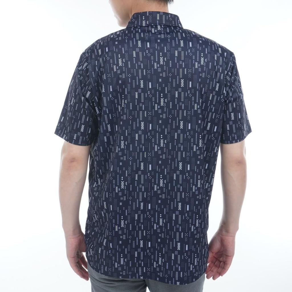 BRIDGESTONE Golf Men's Retro Short Sleeve Button-Down Shirt EGM07A (NA)