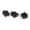 10Pcs 10*15Mm Small Black Rocker Switch Kcd1-11 250Vac/3A 6A 125V Ac 2P Switches