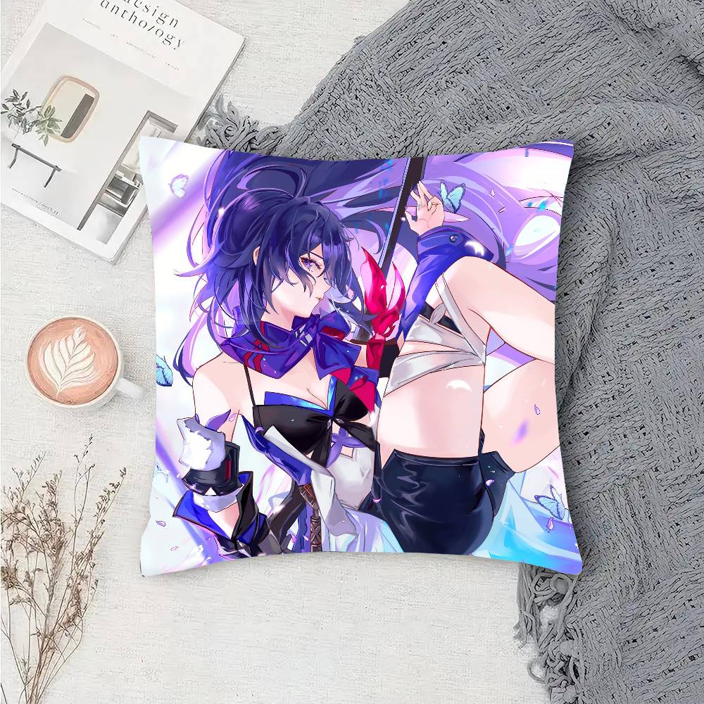 Seele Animated Game Honkai Star Rail Pillow Case Fashion Square Pillowcase Bedroom Sofa Room Ins Decoration Leisure