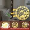 Lucky Carp Design Lily Lotus Decal 6CM Metal Decal Door Decoration Hanging Decal  Bathroom